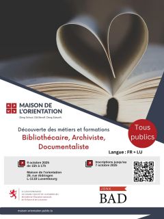 Séance d'info : Les métiers Bibliothécaire, Archiviste et Documentaliste